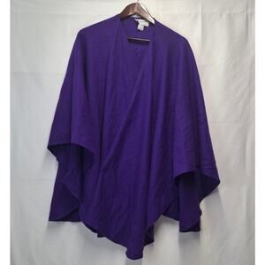 Mademoiselle Purple Wool Shawl Stole One Piece Wrap One Size
